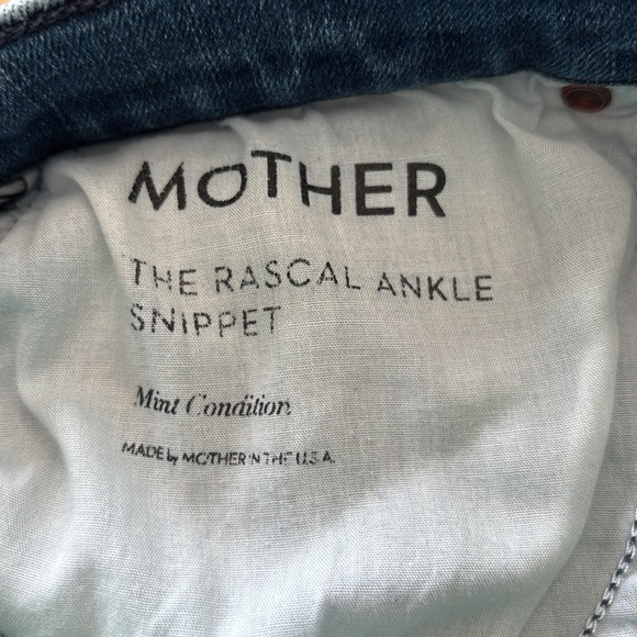MOTHER Rascal Ankle Snippet Blue Jeans with Raw Hem size 25 - Picture 11 of 16